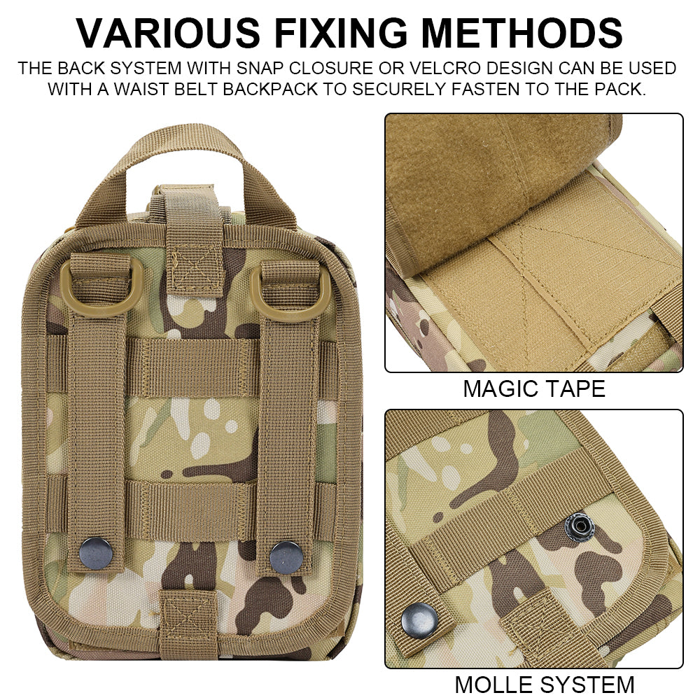 SINAIRSOFT Tactical First Aid Kit Survival Kit Molle Rip-Away EMT Pouch Bag Medical Pack