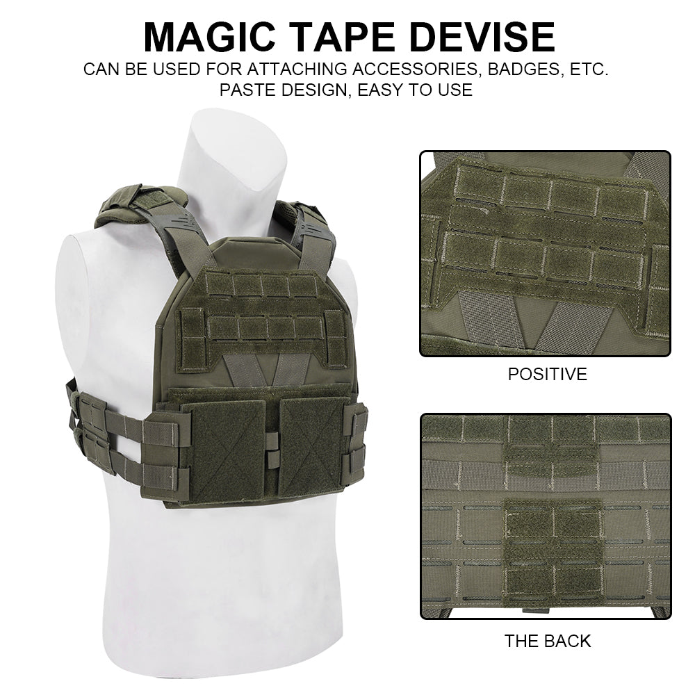 SINAIRSOFT KZ Plate Carrier Tactical Vest Quick Release Low Profile Molle Vest