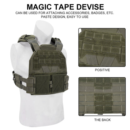 SINAIRSOFT KZ Plate Carrier Tactical Vest Quick Release Low Profile Molle Vest