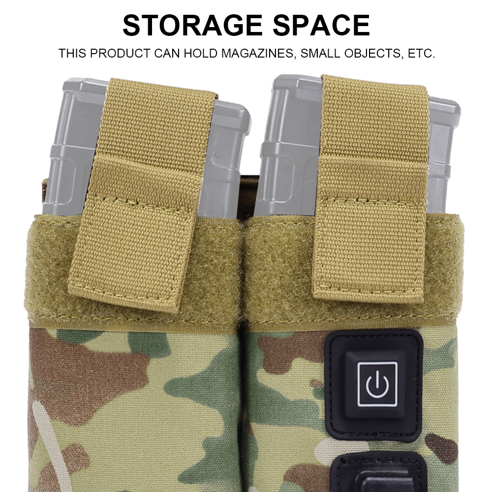 SINAIRSOFT Molle Tactical M4 Double Magazine Pouch Warmer Function Holster