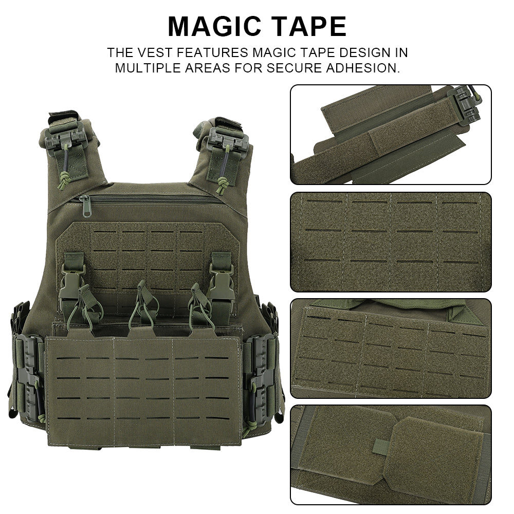 SINAIRSOFT VCU Tactical Vest Lightweight Laser Carrier With 556 762 Magazine Pouch