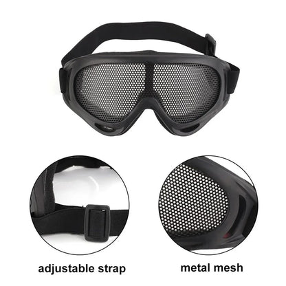 SINAIRSOFT Tactical Airsoft Hunting Metal Mesh Lens Goggle Eyewear
