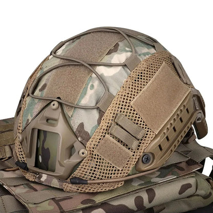 SINAIRSOFT Tactical Helmet Cover W/ mesh for Airsoft Hunting Fast Helmet Headwear