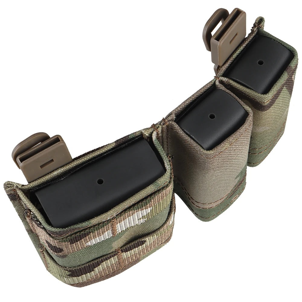 SINAIRSOFT Tactical 9mm 5.56 Magazine Pouch Open Top Mag Carrier MOLLE Rifle Pistol Holder