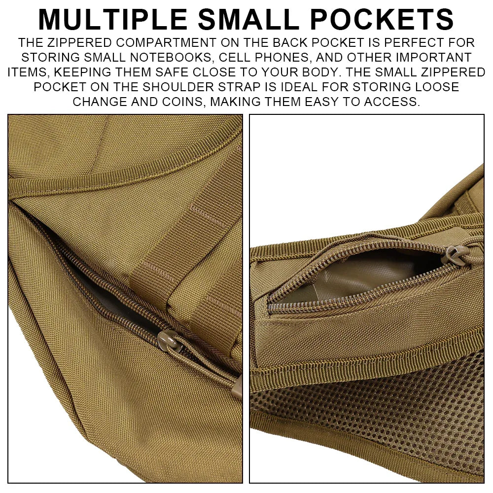 SINAIRSOFT Tactical Backpack 14 Inches Laptop Chest Bag Shoulder Bags