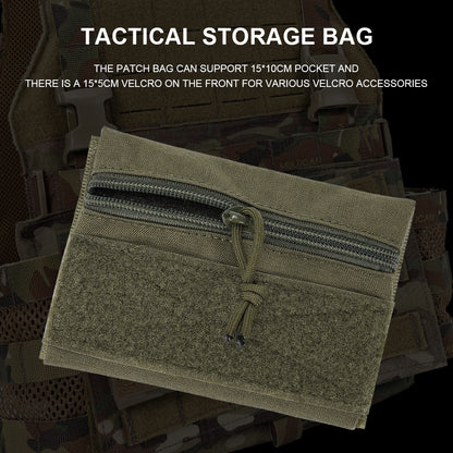 SINAIRSOFT Tactical Micro Flat Zipper Pouch Portable Storage Bag