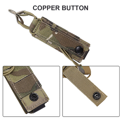 SINAIRSOFT Tactical Molle Pistol 9mm Single Magazine Pouch Flashlight