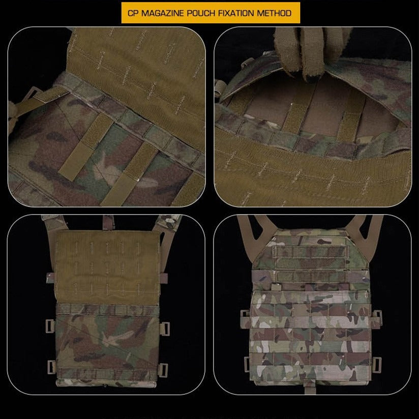 SINAIRSOFT Tactical Molle Zip-on Panel Plate Carrier Vest AVS JPC 2.0 Zip Pack Pouch Bag