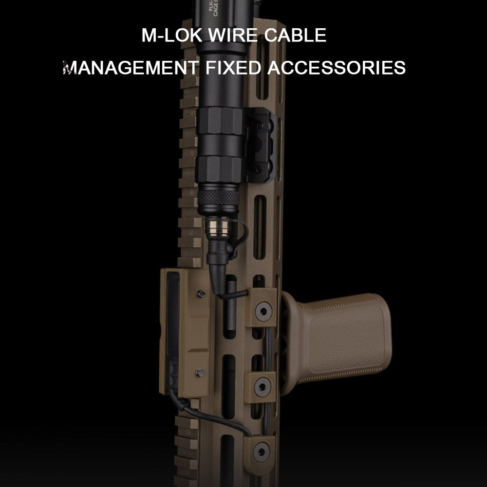 SINAIRSOFT Tactical M-LOK Cable Clip Wire Guide System Flashlight Tail Picatinny Rail Cover