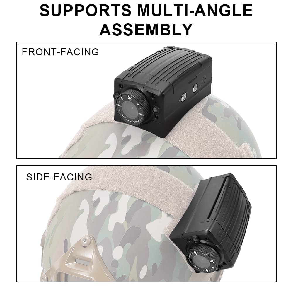 SINAIRSOFT Tactical Helmet Recorder II - 4K 30FPS Action Camera with Night Vision & MOLLE Mount for Airsoft, Hunting, Law Enforcement