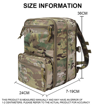 SINAIRSOFT Tactical Backpack Expandable D3 Flatpack Molle Hiking Bag Travel Pack