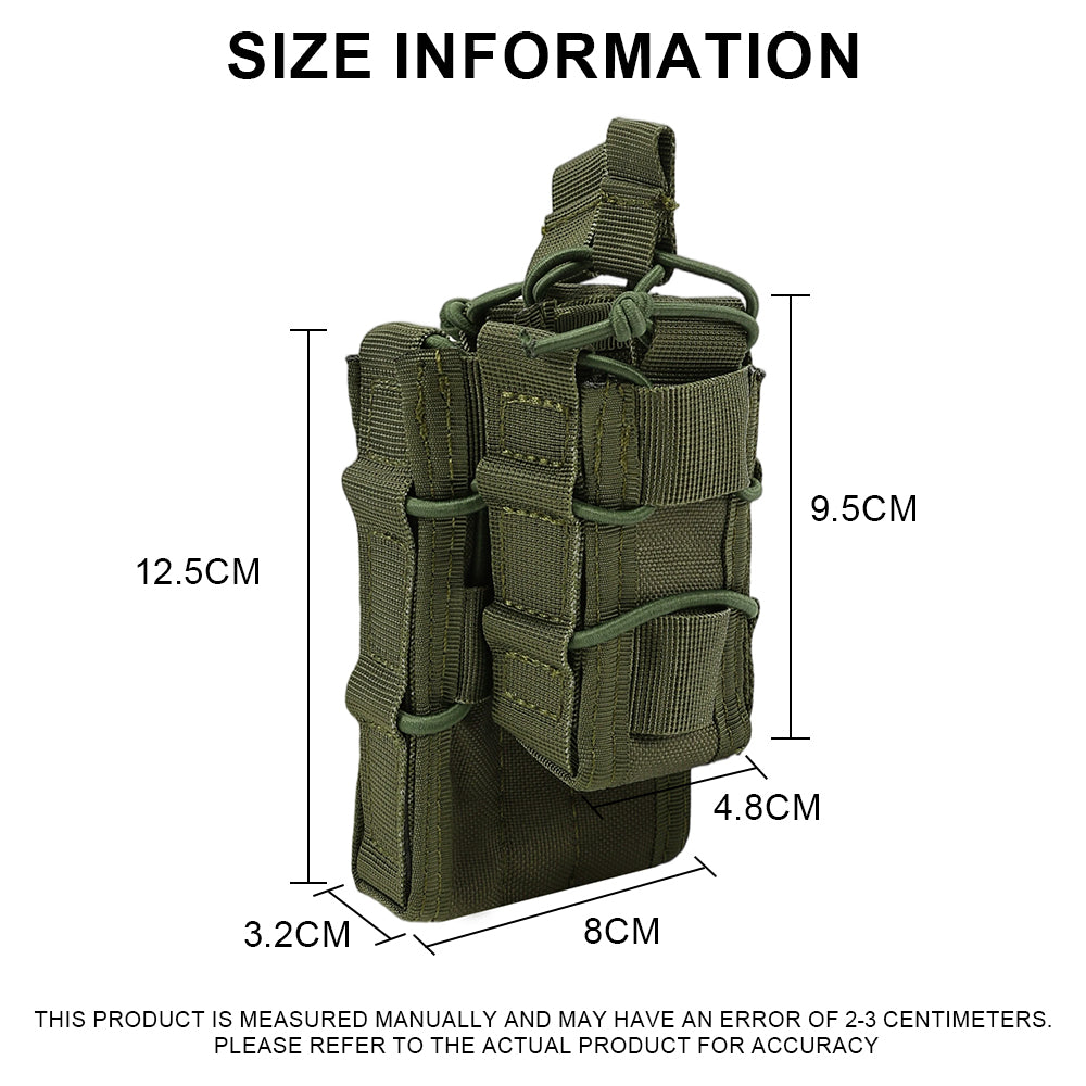 SINAIRSOFT Molle 5.56 7.62 Single Double Magazine Pouch Vest Pouches Waist Bag