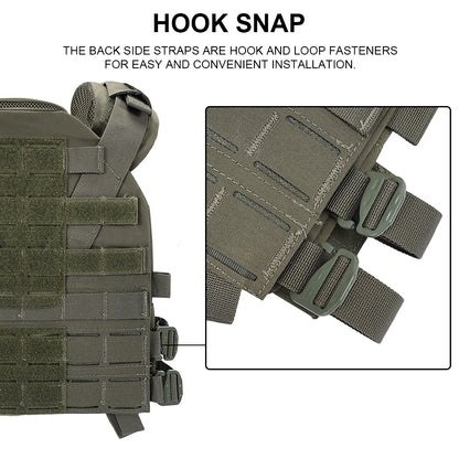 SINAIRSOFT KZ Plate Carrier Tactical Vest Quick Release Low Profile Molle Vest
