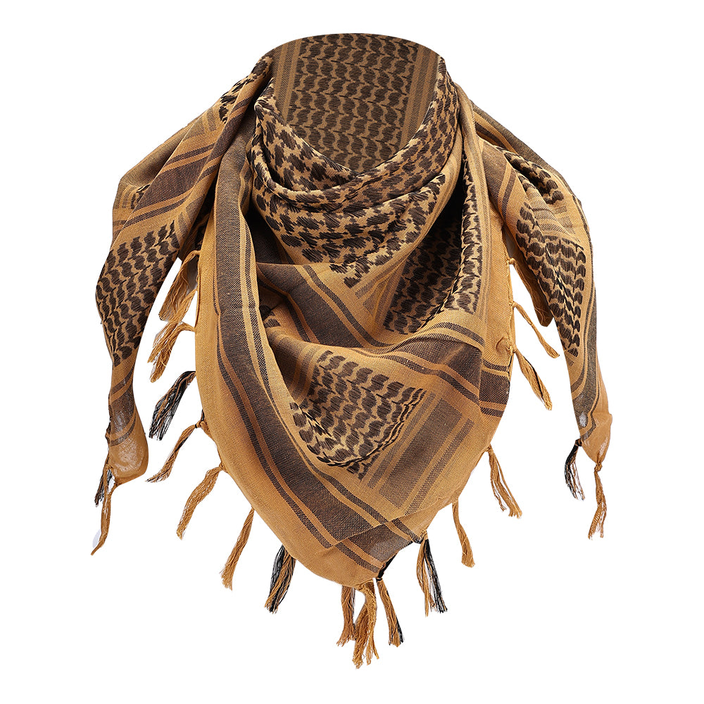 SINAIRSOFT 100% Cotton Shemagh Scarf Arab Tactical Desert Keffiyeh Head Wrap