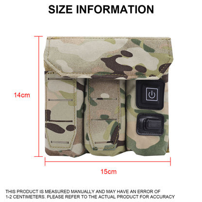 SINAIRSOFT Tactical Molle 9mm Magazine Mag Pouch Pistol USB Power Thermostat