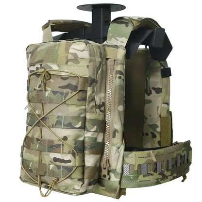 SINAIRSOFT Tactical Vest Back Panel Zipper on Backplate Airsoft Expansion Accessory Bag