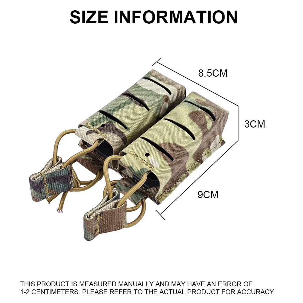 SINAIRSOFT 9mm Double Magazine Pouch Built-in MGA Support Frame Quick Release