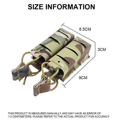 SINAIRSOFT 9mm Double Magazine Pouch Built-in MGA Support Frame Quick Release