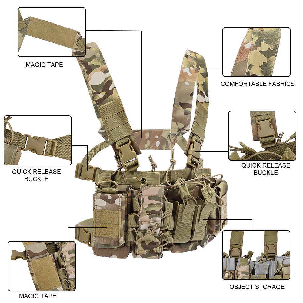 SINAIRSOFT Tactical D3CR Chest Rig Harness Assault Plate Carrier Front Mission Panel Vest