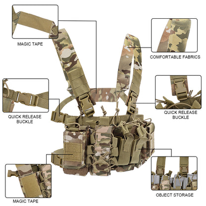 SINAIRSOFT Tactical D3CR Chest Rig Harness Assault Plate Carrier Front Mission Panel Vest