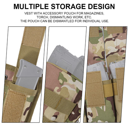 SINAIRSOFT Tactical Vest Molle Combat Assault Plate Carrier for Paintball