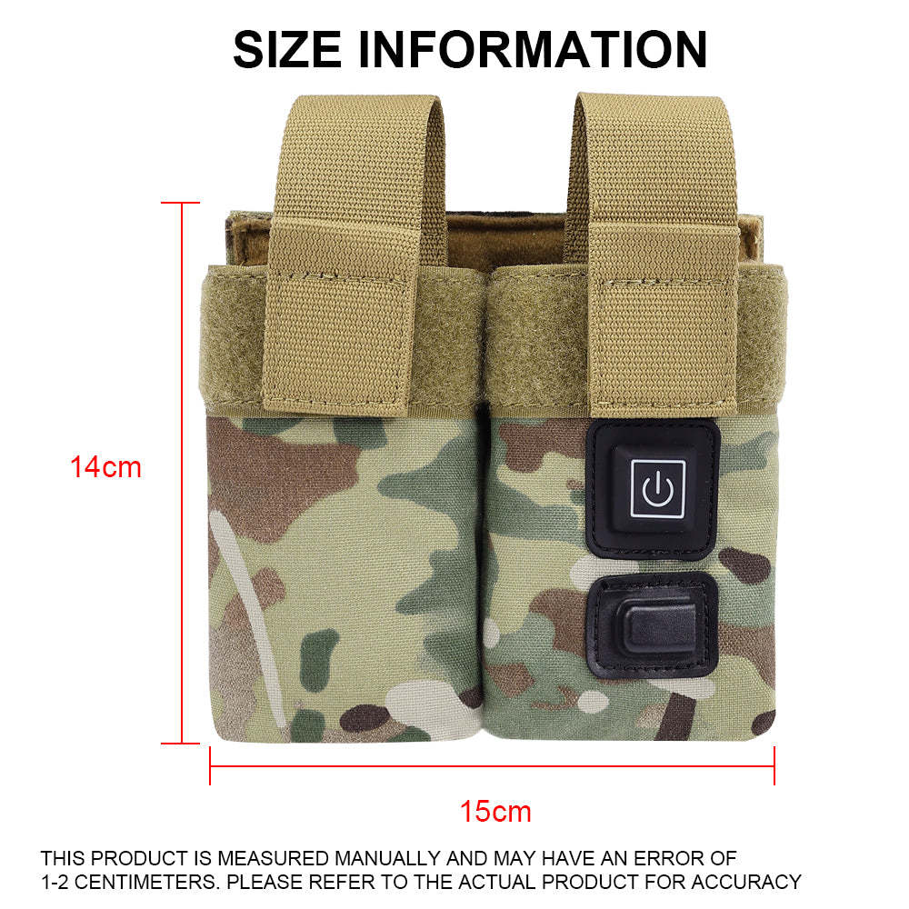 SINAIRSOFT Molle Tactical M4 Double Magazine Pouch Warmer Function Holster