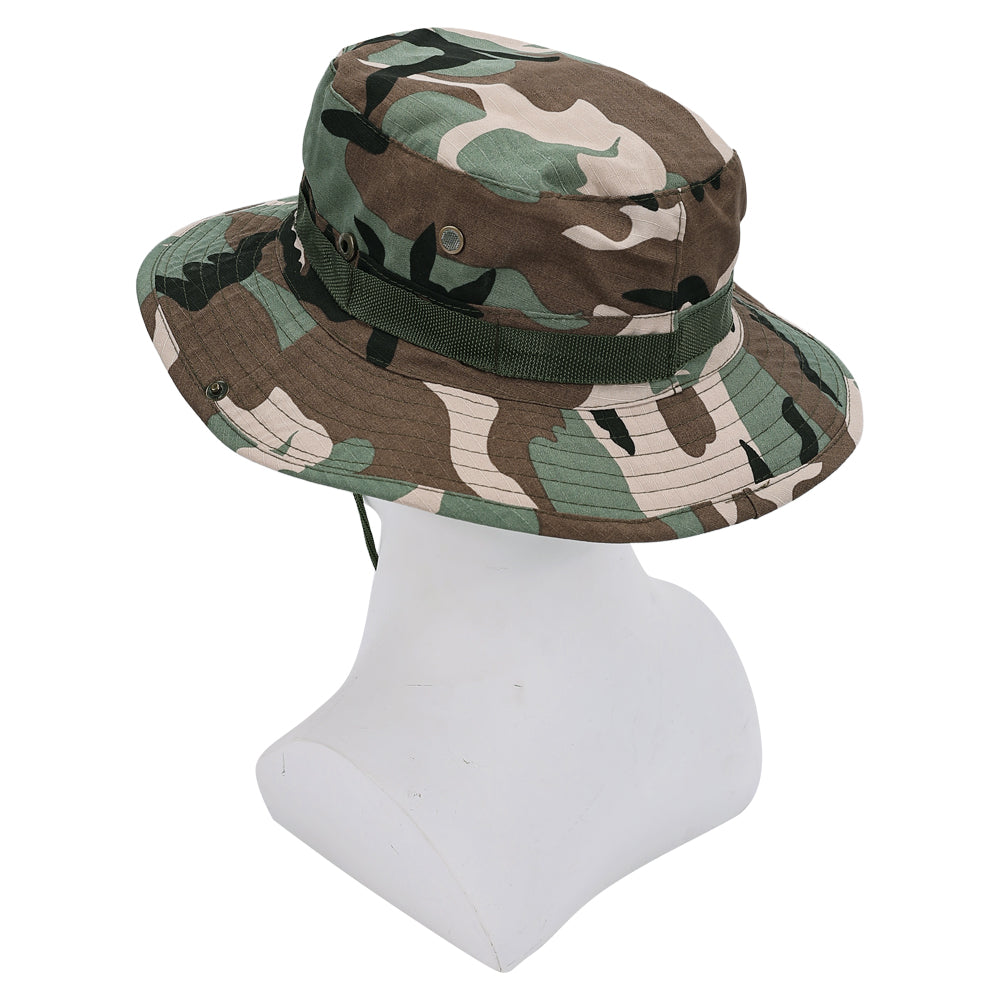 SINAIRSOFT Tactical Boonie Hat Camo Bucket Wide Brim Sun Fishing Bush Booney Cap