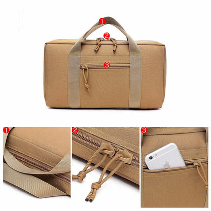SINAIRSOFT Tactical Pistol Bag Gun Storage Case Handgun Carry Range Pouch