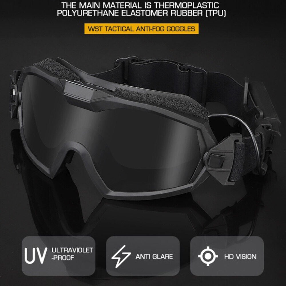 SINAIRSOFT Tactical Goggles Glasses Anti-Fog Anti-Shock Fan Eye Protect