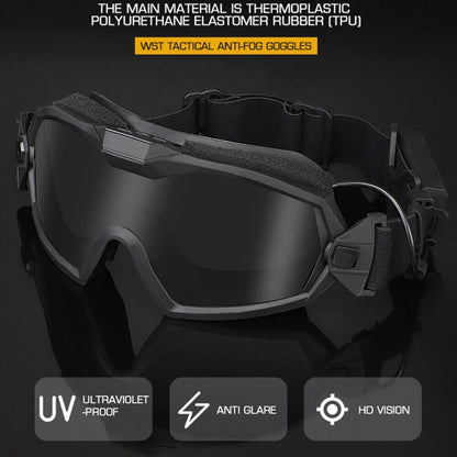 SINAIRSOFT Tactical Goggles Glasses Anti-Fog Anti-Shock Fan Eye Protect