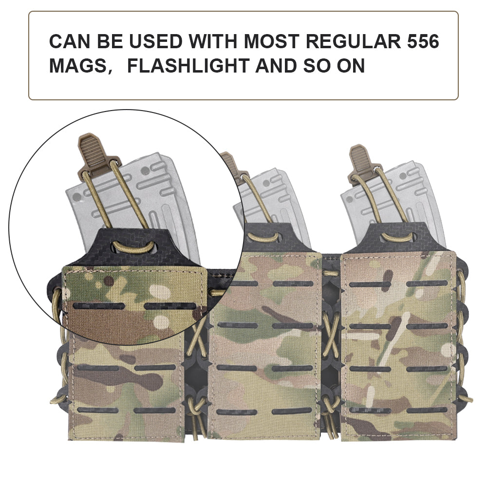 SINAIRSOFT Tactical Molle Triple Mag Magazine Pouch 5.56/7.62mm