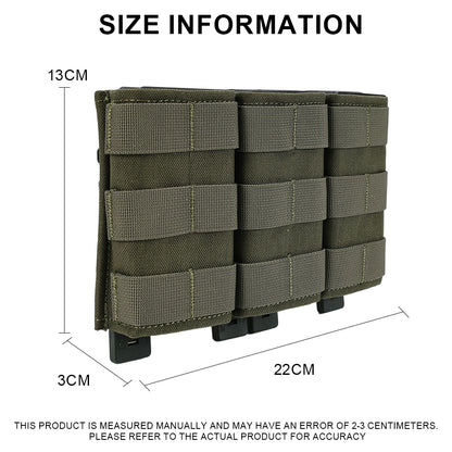 SINAIRSOFT  Tactical Triple 5.56 Magazine Pouch w/ Insert Open Top Molle Rifle Mag Holder