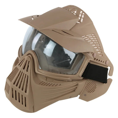 SINAIRSOFT Tactical Full Face Protective Safety Mask CS Helmet W/ Goggles