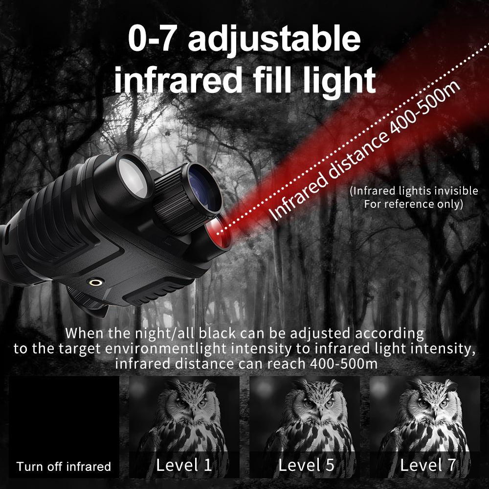 SINAIRSOFT Digital Infrared Night Vision Binoculars 4K 3D Head Mounted Goggles 8X Zoom 300M