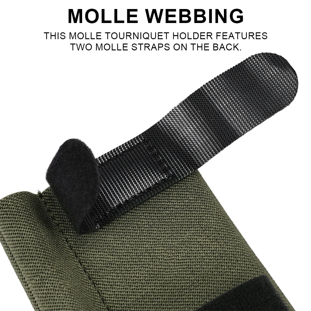 SINAIRSOFT Tactical Tournique Holder TQ Pouch Elastic Band Hook&Loop Belt Tournique bag