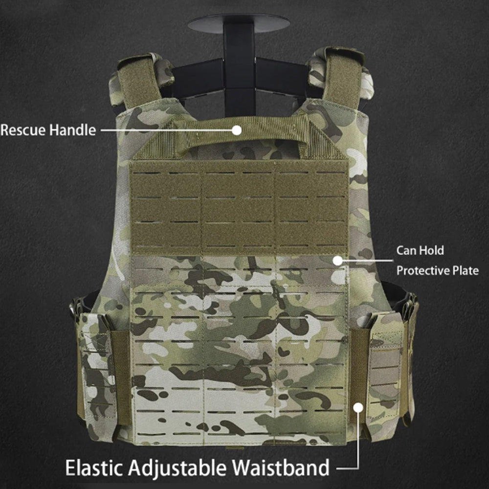 SINAIRSOFT VCU Tactical Vest Lightweight Laser Carrier With 556 762 Magazine Pouch