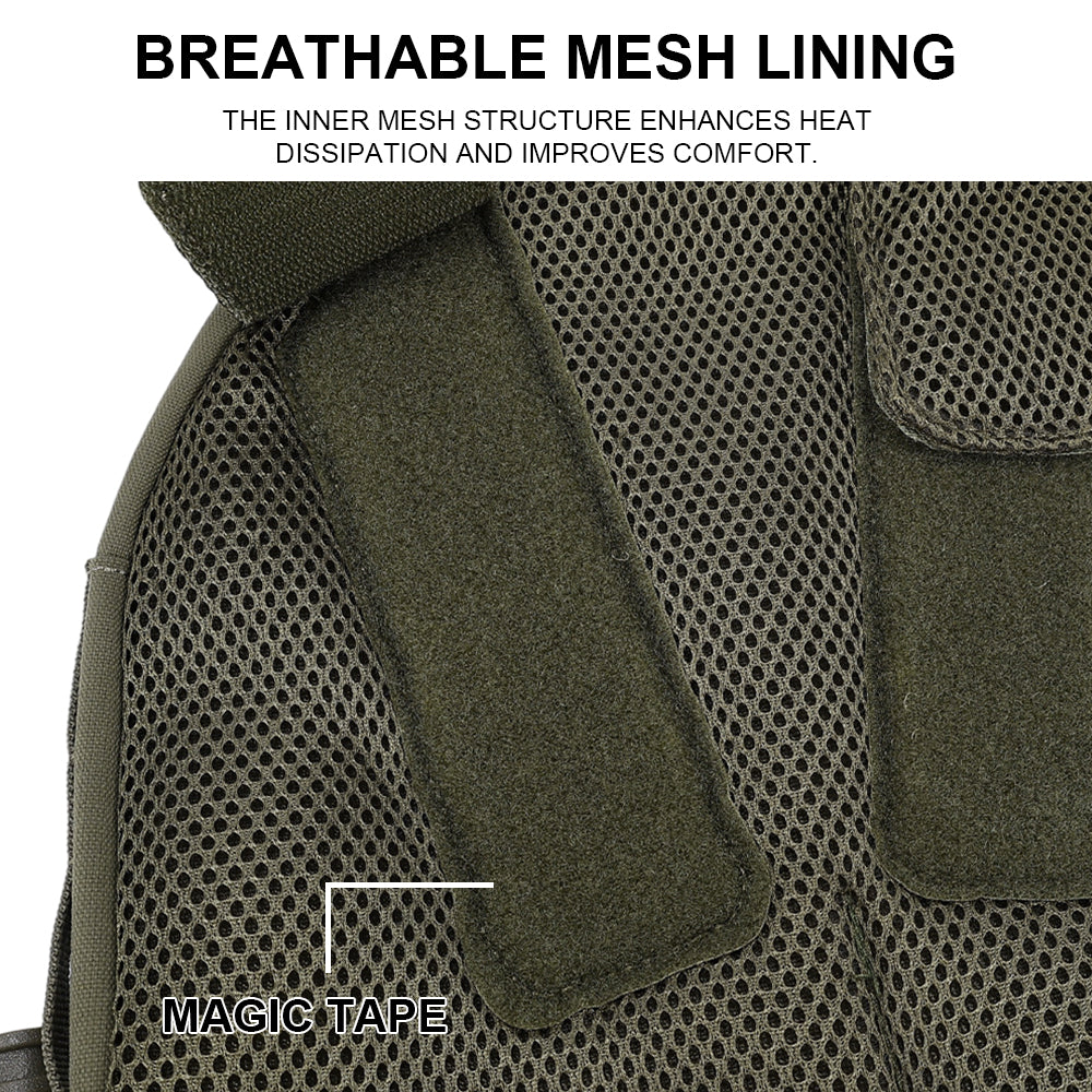 SINAIRSOFT KZ Plate Carrier Tactical Vest Quick Release Low Profile Molle Vest