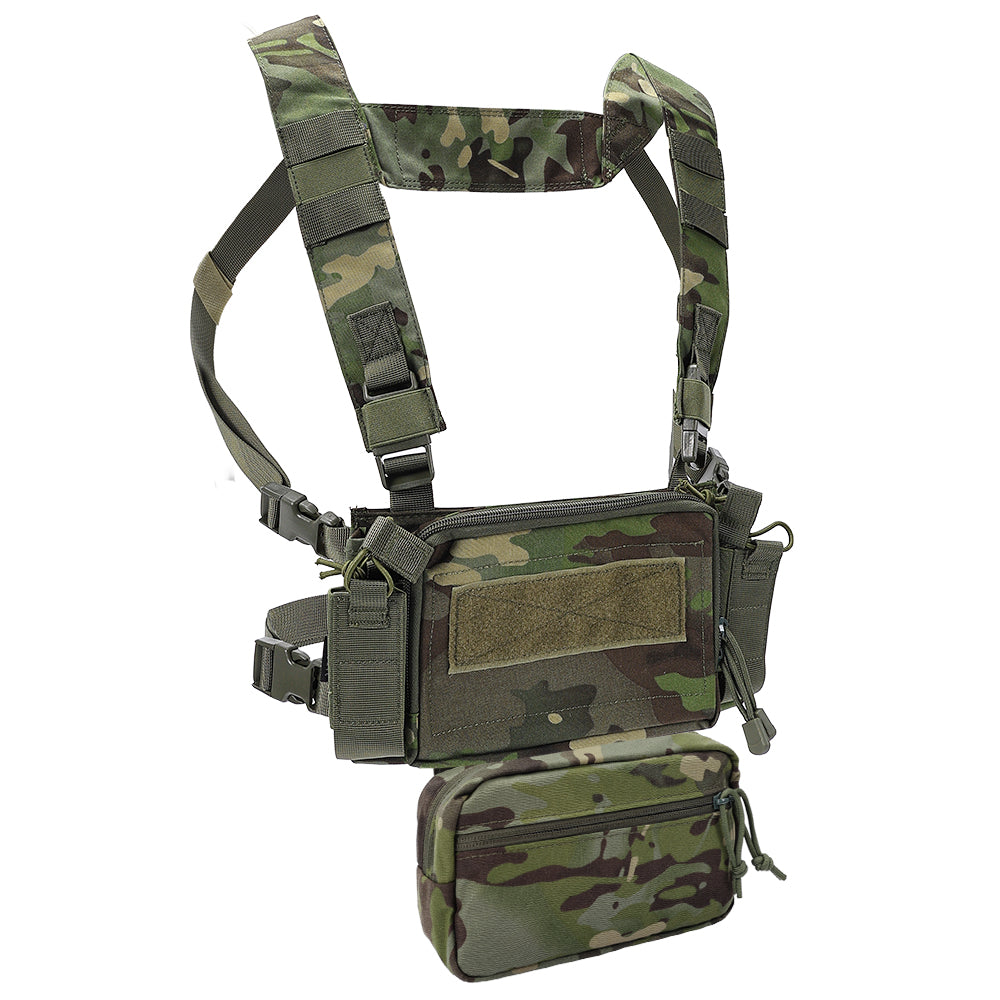 SINAIRSOFT Tactical Chest Rig Vest Modular Recon Harness Pack w/ Magazine Pouch Bag