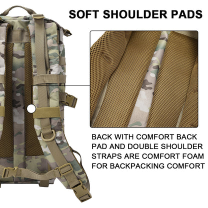 SINAIRSOFT 30L Tactical Backpack Outdoor Hiking Camping Rucksack Trekking Travel Molle Bags