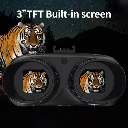 SINAIRSOFT Digital Infrared Night Vision Binoculars 4K 3D Head Mounted Goggles 8X Zoom 300M