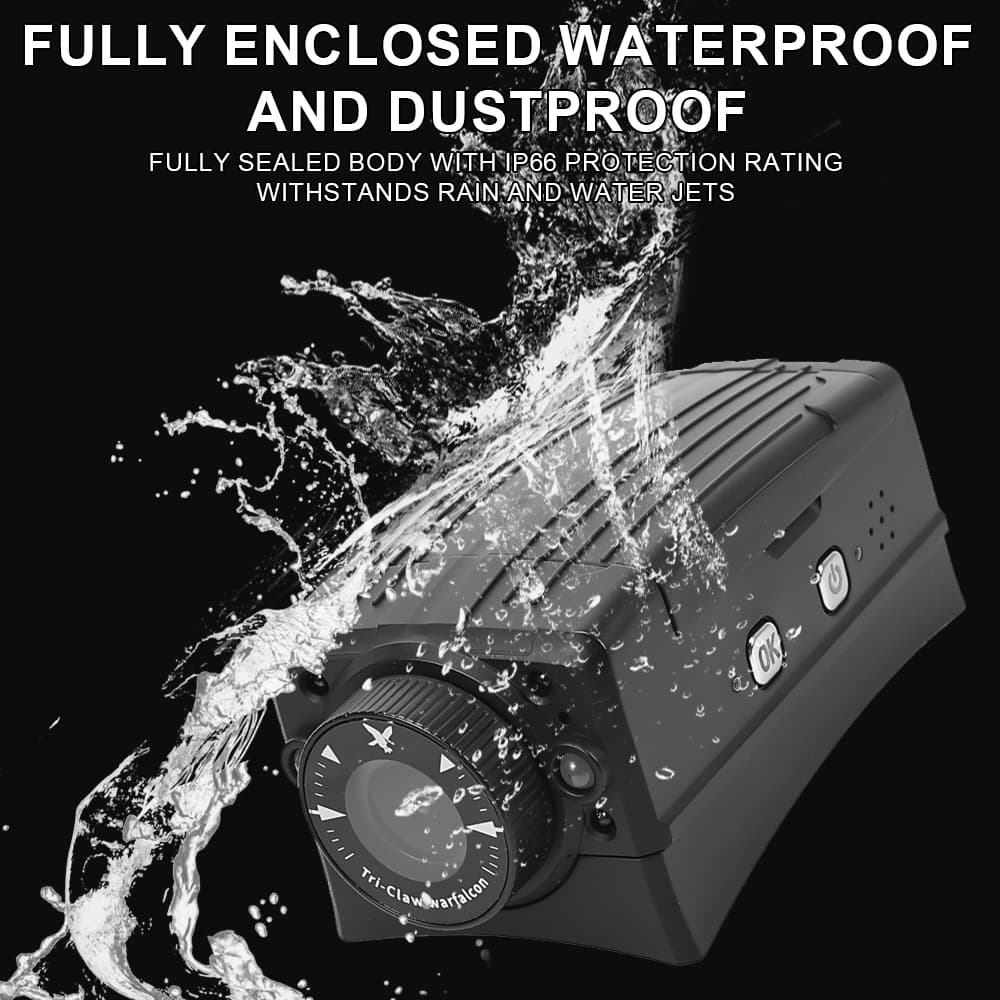 SINAIRSOFT Tactical Helmet Recorder II - 4K 30FPS Action Camera with Night Vision & MOLLE Mount for Airsoft, Hunting, Law Enforcement