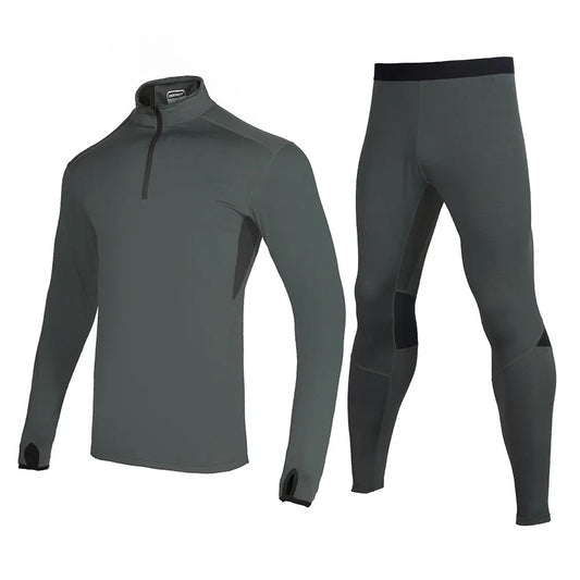 EMERSONGEAR Zippered Breathable Warm Suit Warmth Shirts Pants Sets Underwear Thermal