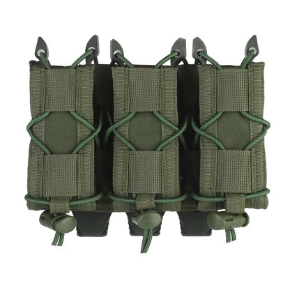 SINAIRSOFT Tactical Triple 9mm Magazine Pouch MOLLE Open Top MAG Carrier Holder Bag