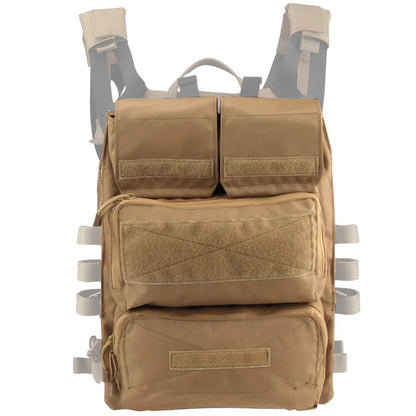 SINAIRSOFT Tactical Zip-on Panel Pouch Airsoft Plate Carrier Back Zip Pack Bag