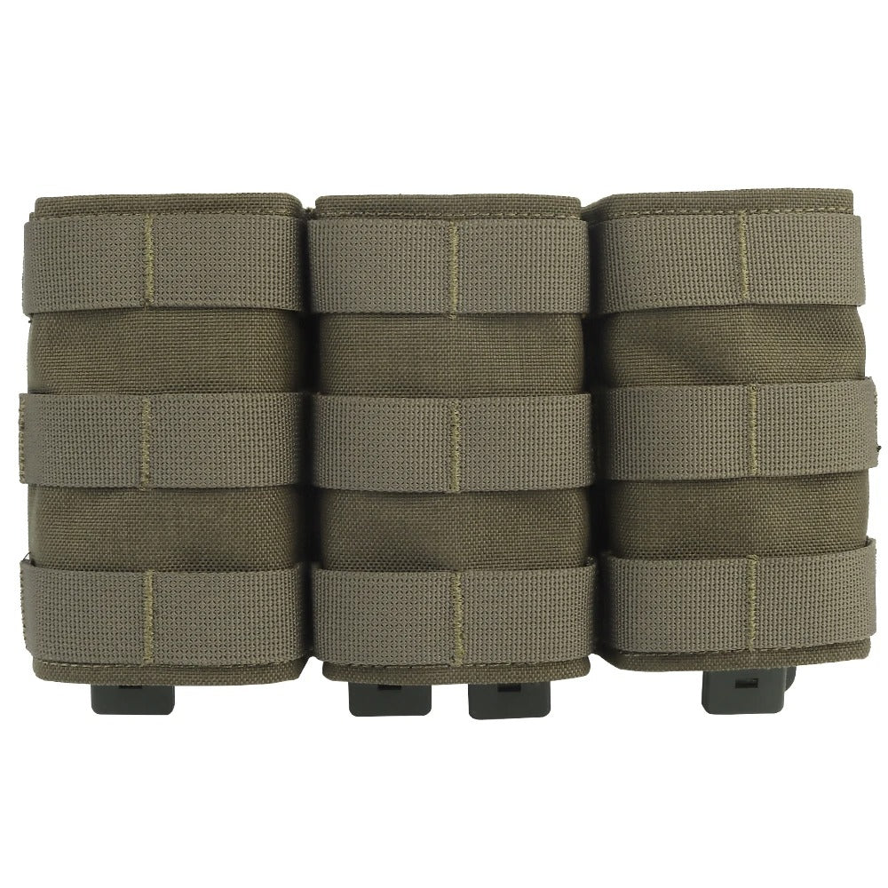 SINAIRSOFT  Tactical Triple 5.56 Magazine Pouch w/ Insert Open Top Molle Rifle Mag Holder