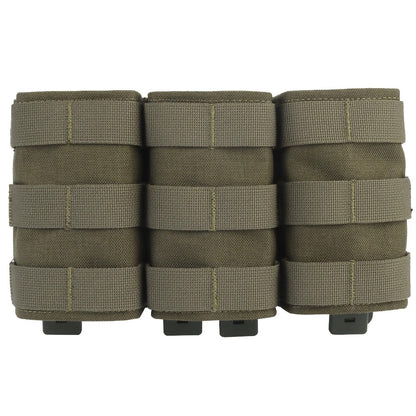 SINAIRSOFT  Tactical Triple 5.56 Magazine Pouch w/ Insert Open Top Molle Rifle Mag Holder
