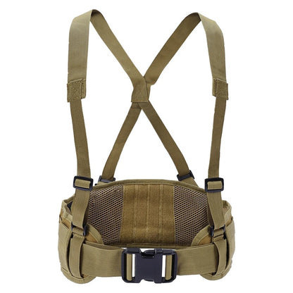 SINAIRSOFT Tactical Molle Waist Padded Belt w/ Suspender Combat Hunting Belts