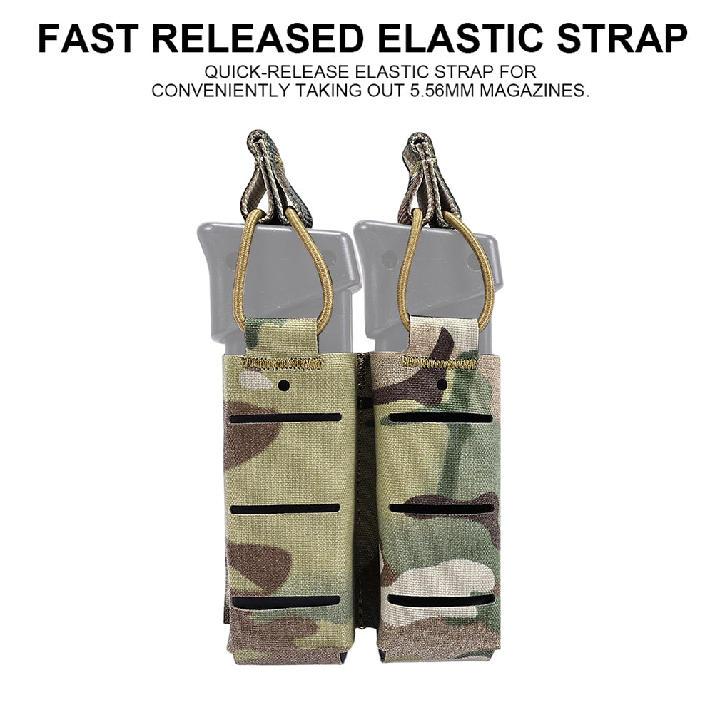 SINAIRSOFT 9mm Double Magazine Pouch Built-in MGA Support Frame Quick Release