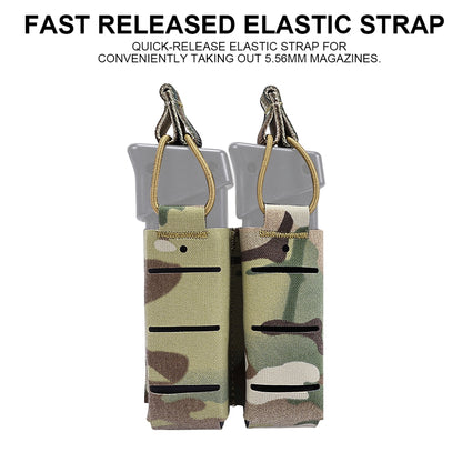 SINAIRSOFT 9mm Double Magazine Pouch Built-in MGA Support Frame Quick Release