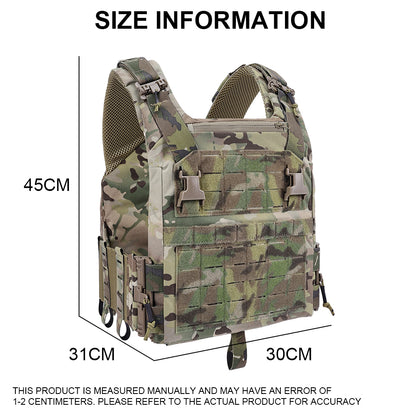 SINAIRSOFT Tactical Hunting K19 3.0 MOLLE Vest Quick Release Airsoft Combat Plate Carrier